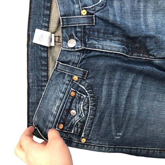 True Religion Jeans Size 34 SLIM Blue - Picture 5 of 8